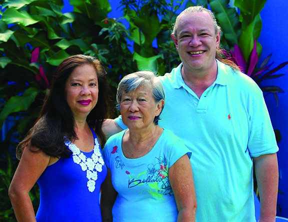 Elise Yap Tells the Food Story of her Chinese-Jamaican Family. Pictured with Mother Gloria and Brother Darryl