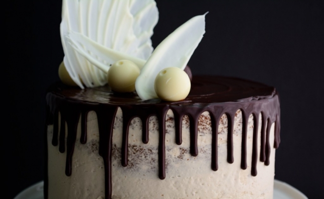 Golden Ackee Cake with Guinness Buttercream Frosting
